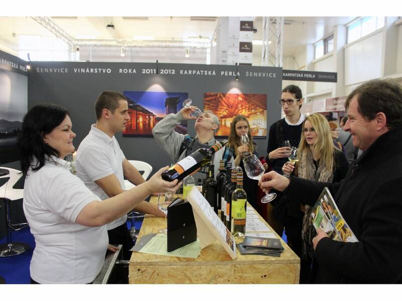 The visitors tasting our wines