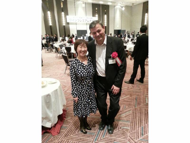 Ladislav Sebo with sommelier Ms. Tanabe